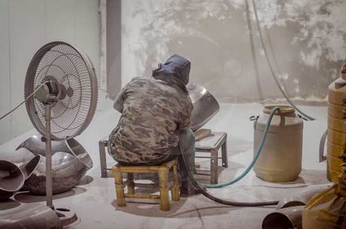 Incoloy DS elbow sand blasting
